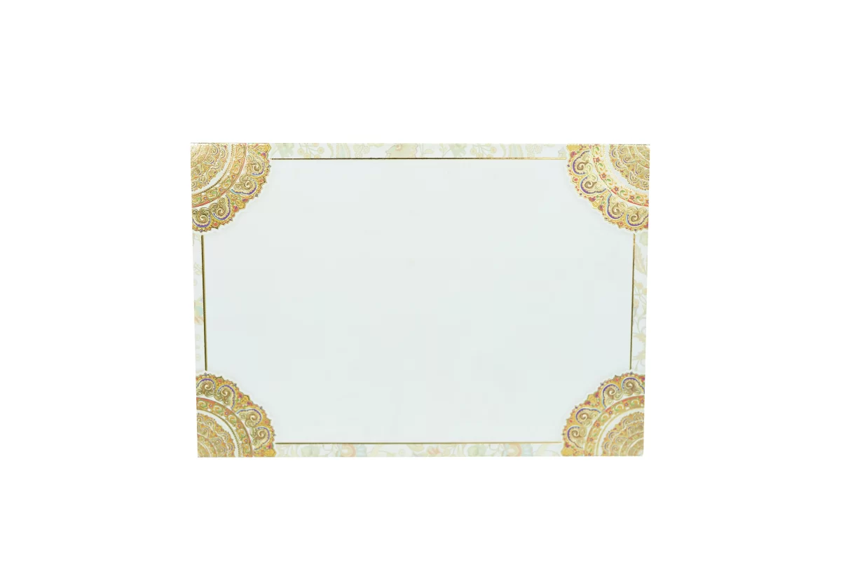Multicolour Floral invitation card with Name glass sticker-BI-422 - Image 4