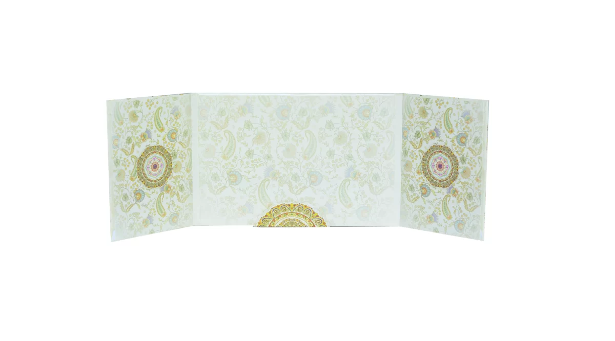 Multicolour Floral invitation card with Name glass sticker-BI-422 - Image 7