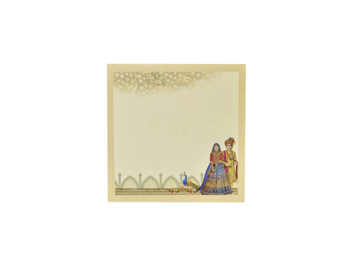 Multicolour Bride & Groom wedding card BI-423 - Image 4