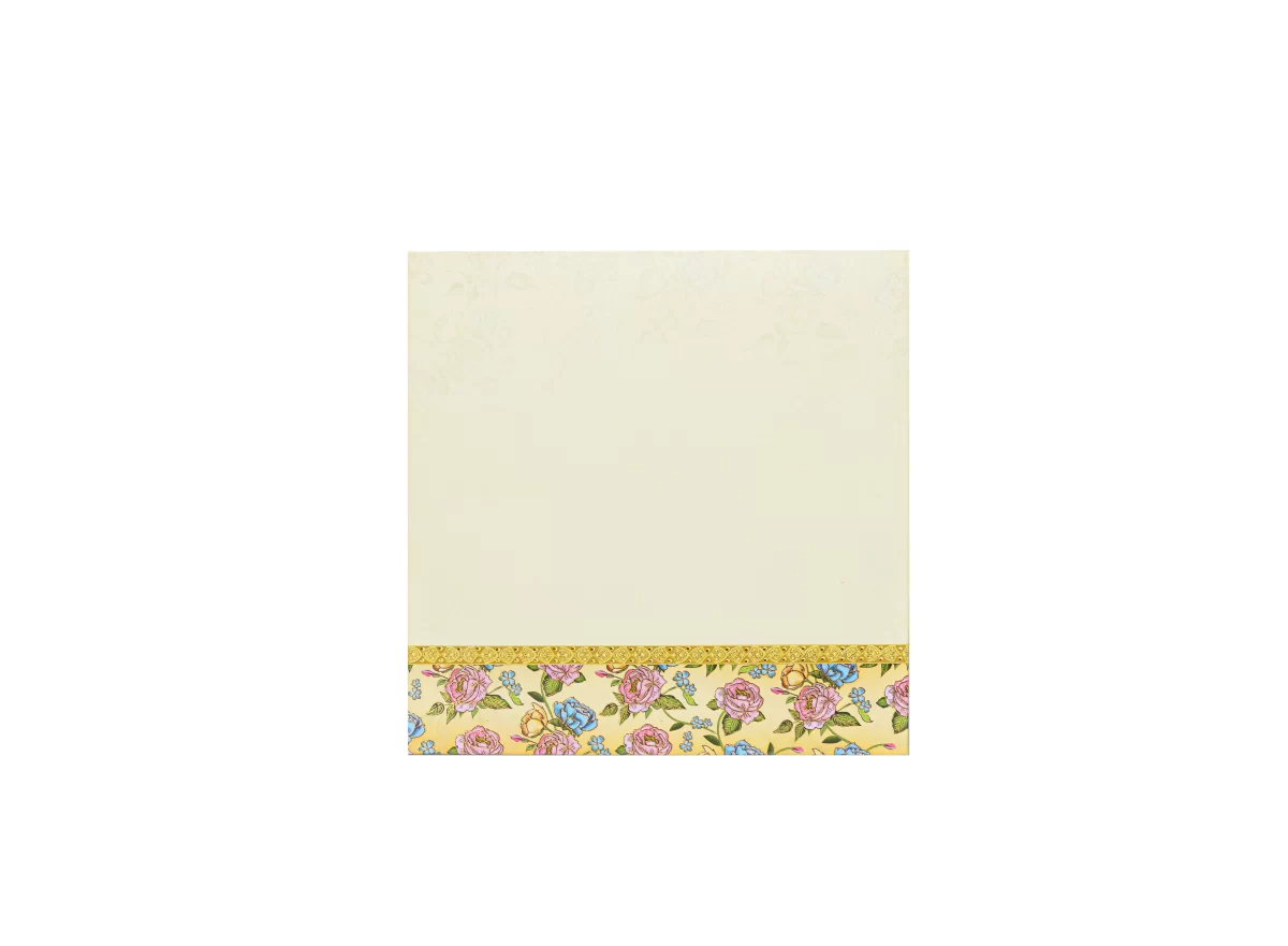 Multicolour Floral invitation card with Name glass sticker-BI-425 - Image 4