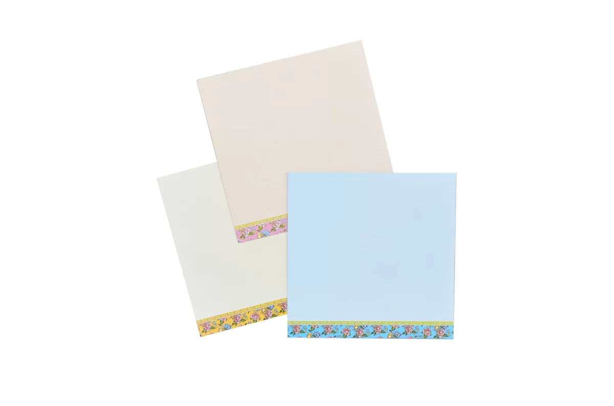 Multicolour Floral invitation card with Name glass sticker-BI-425 - Image 6