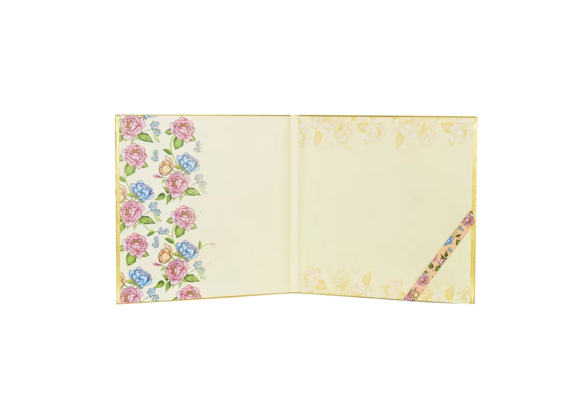 Multicolour Floral invitation card with Name glass sticker-BI-425 - Image 7
