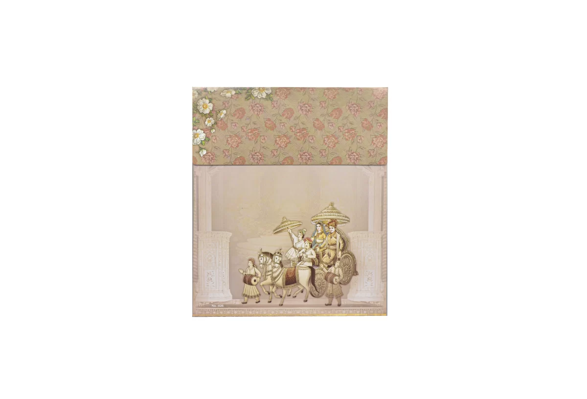 Bride & groom Wedding card with name glass sticker-BI-426 - Image 5