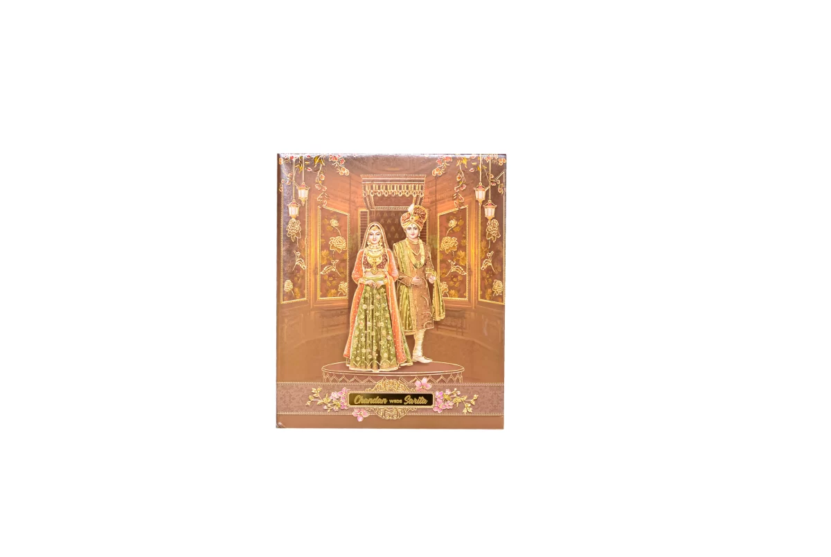 Bride & groom Wedding card with name glass sticker-BI-429 - Image 3