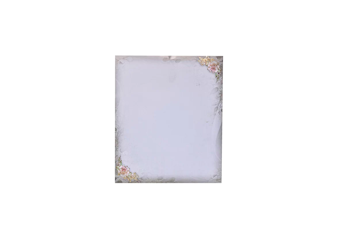Multicolour Floral invitation card with Name glass sticker-BI-430 - Image 4