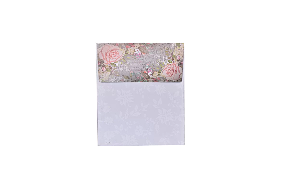 Multicolour Floral invitation card with Name glass sticker-BI-430 - Image 5