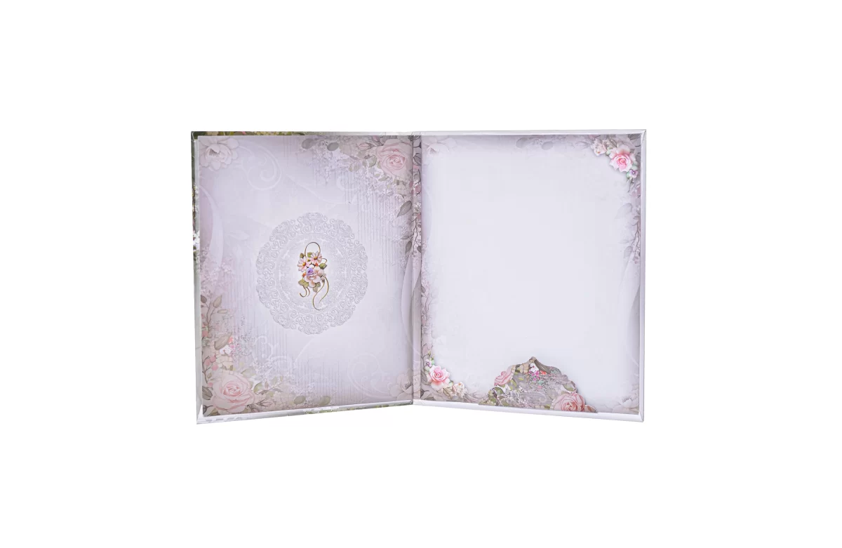 Multicolour Floral invitation card with Name glass sticker-BI-430 - Image 7