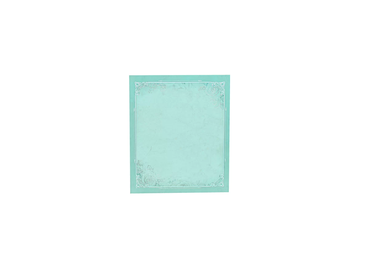 Blue invitation card with name glass sticker-BI-431 - Image 4