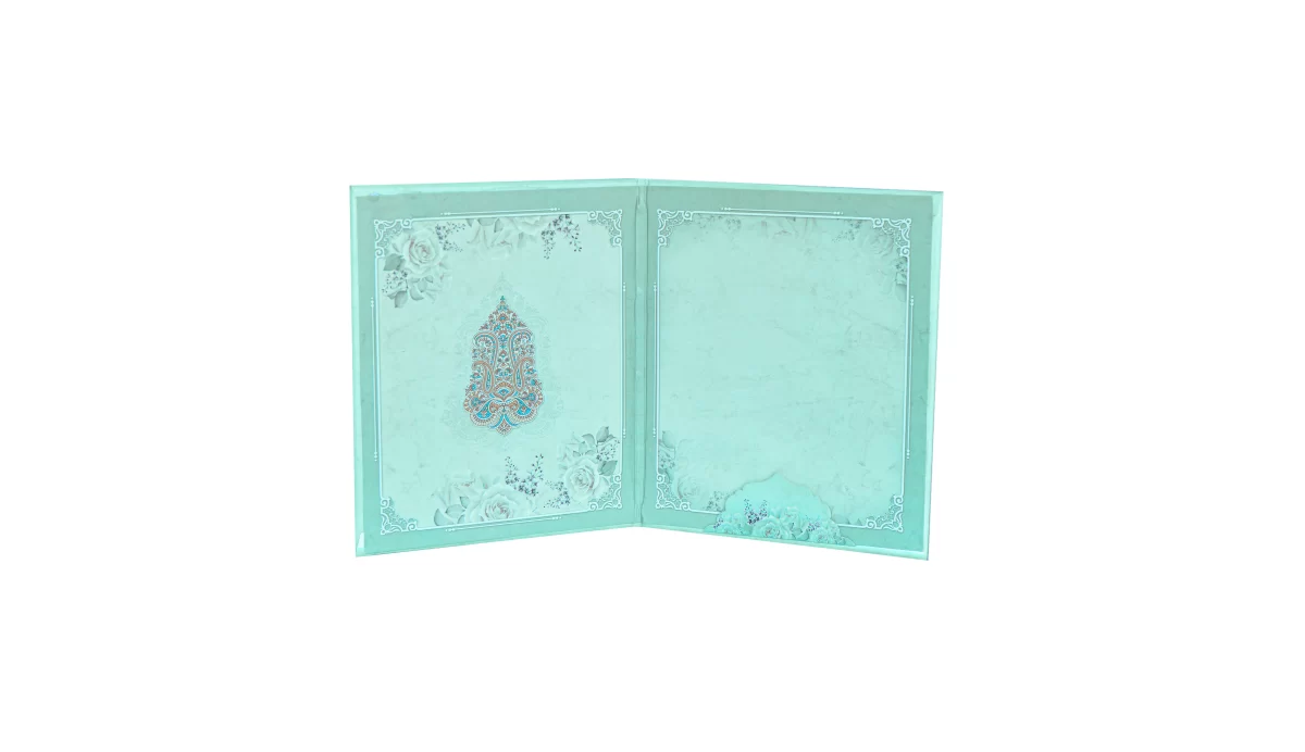 Blue invitation card with name glass sticker-BI-431 - Image 7