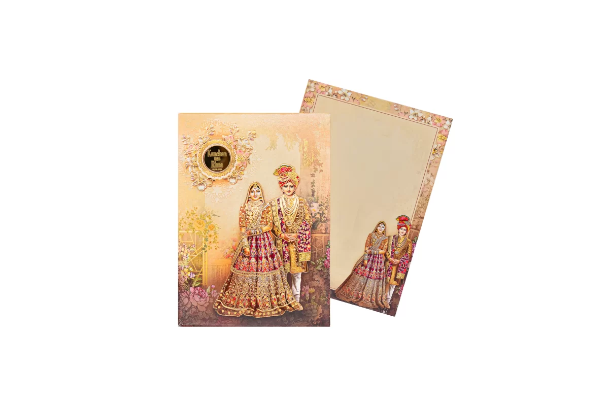 Bride & Groom wedding cards with name glass sticker-BI-432 - Image 2