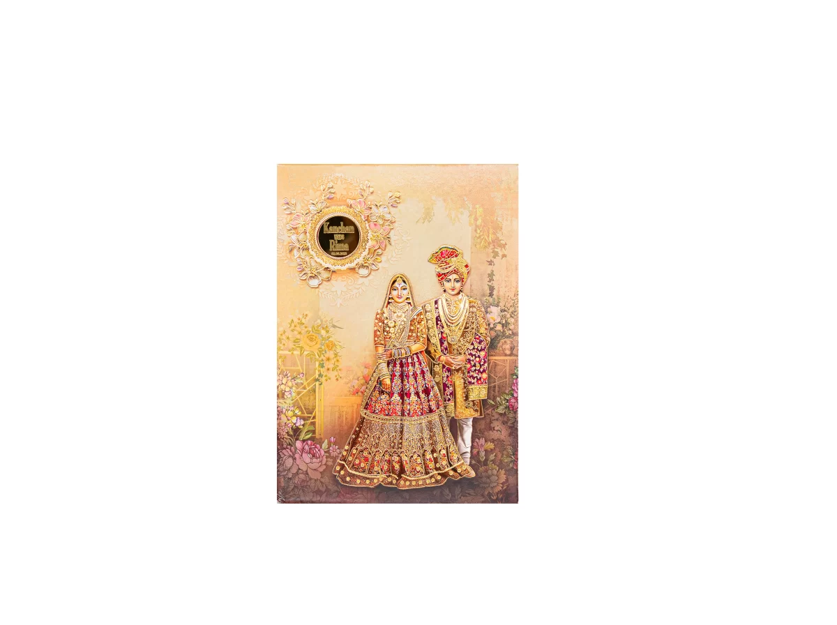 Bride & Groom wedding cards with name glass sticker-BI-432 - Image 3