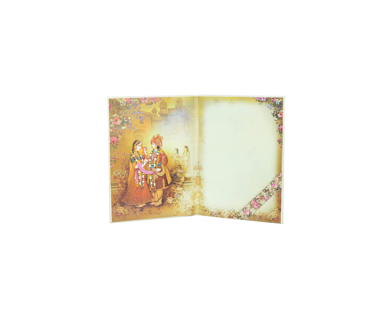 Yellow colour Ganesh wedding cards with name glass sticker-BI-434 - Image 7