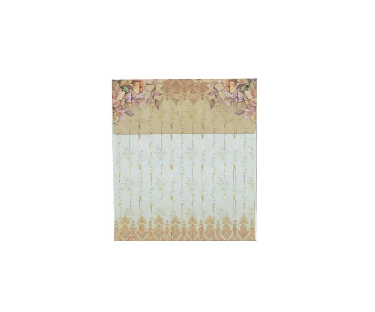Floral wedding card with Name sticker-BI-437 - Image 5