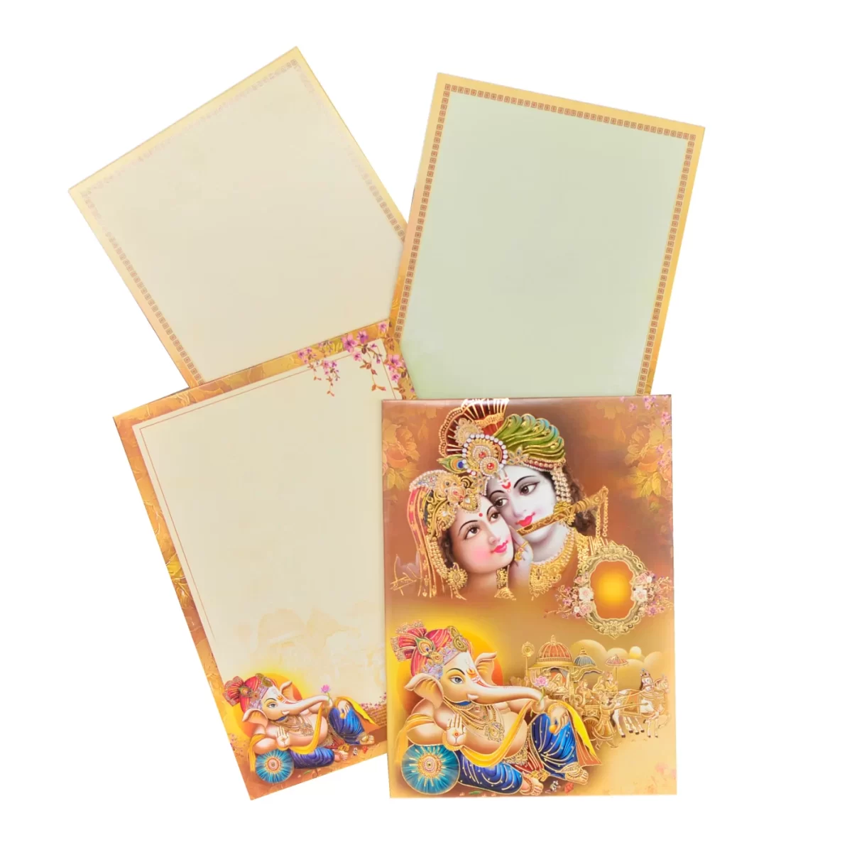 Radha Krishna and Bride & groom with name glass sticker-441