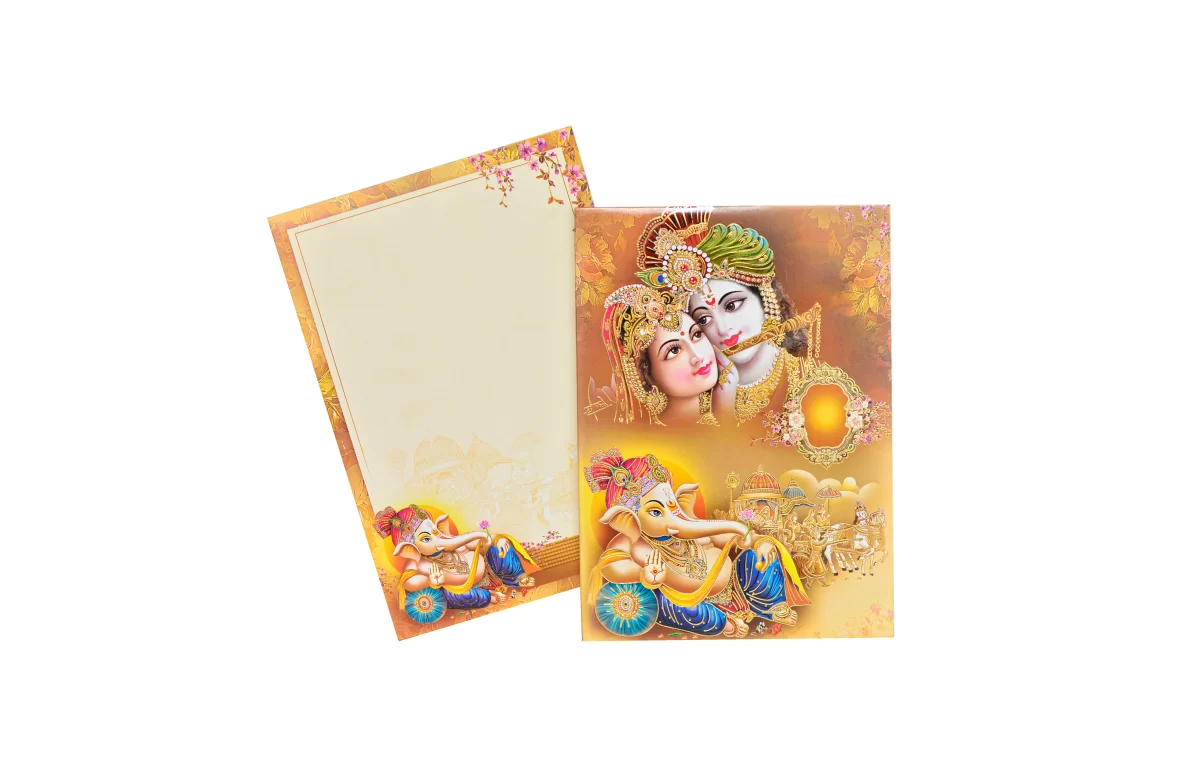 Radha Krishna and Bride & groom with name glass sticker-441 - Image 2