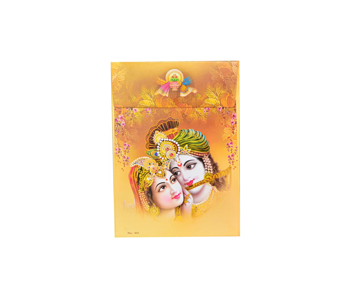 Radha Krishna and Bride & groom with name glass sticker-441 - Image 5
