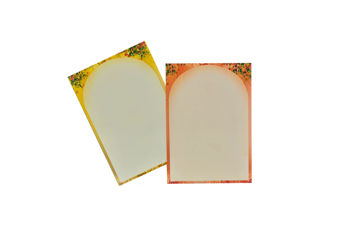 Peach colour Invitation card with name glass sticker-BI-442 - Image 6