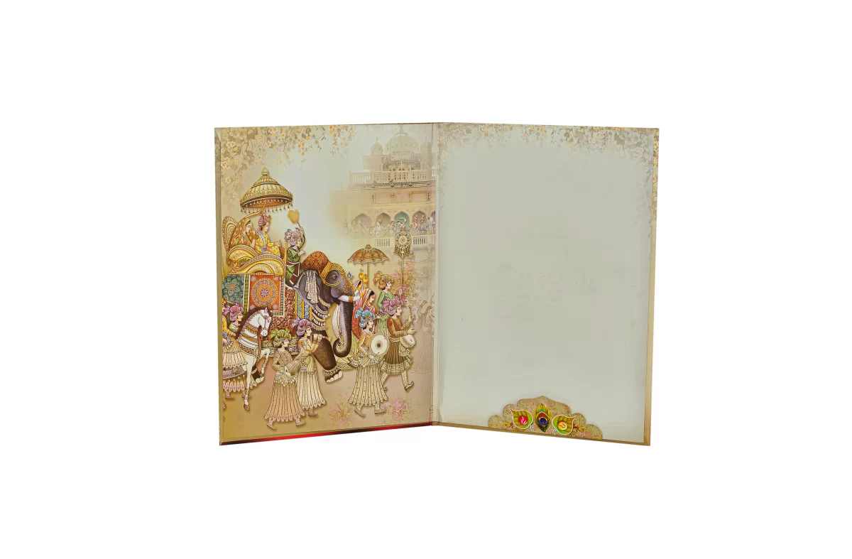 Ganesh and bride & groom wedding card with name glass sticker-BI-444 - Image 7