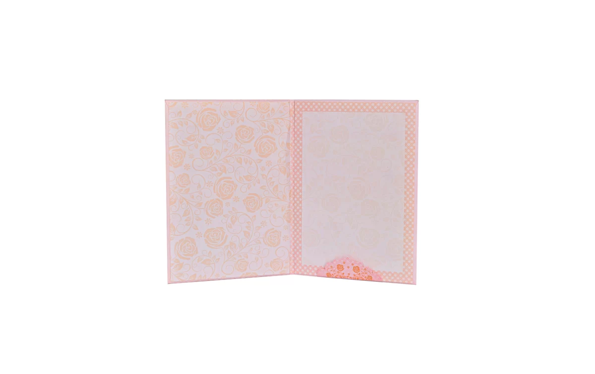 Floral Invitation card with Golden foil and glass sticker BI-446 - Image 6