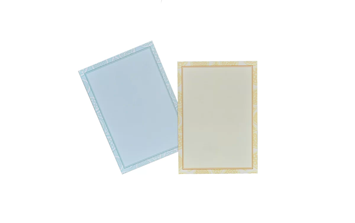 Floral Invitation card with Golden foil and glass sticker BI-447 - Image 5