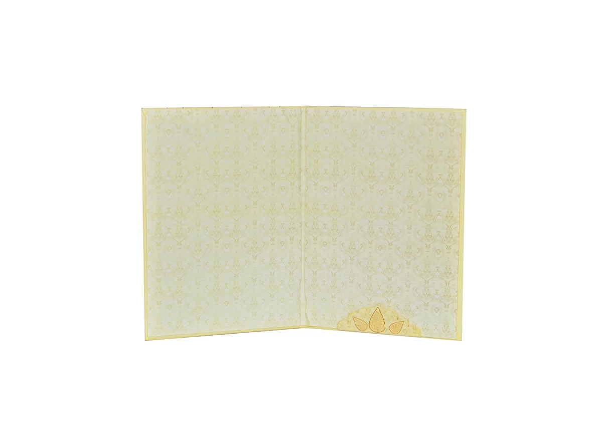 Floral Invitation card with Golden foil and glass sticker BI-447 - Image 6