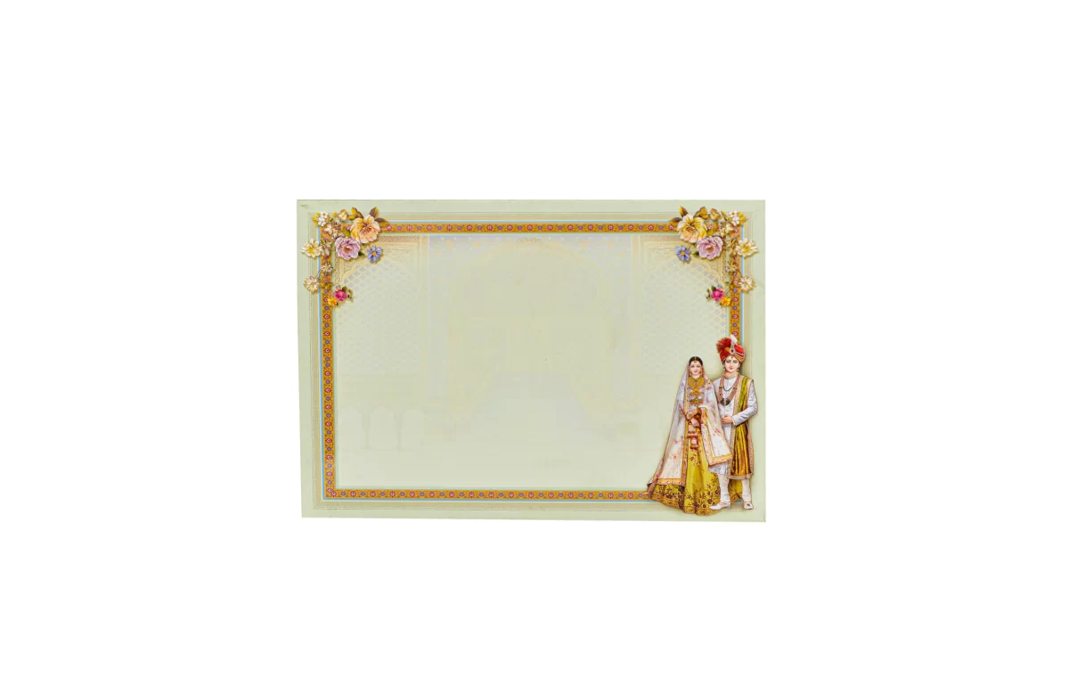 Bride & Groom wedding cards with Golden foil BI-449 - Image 4