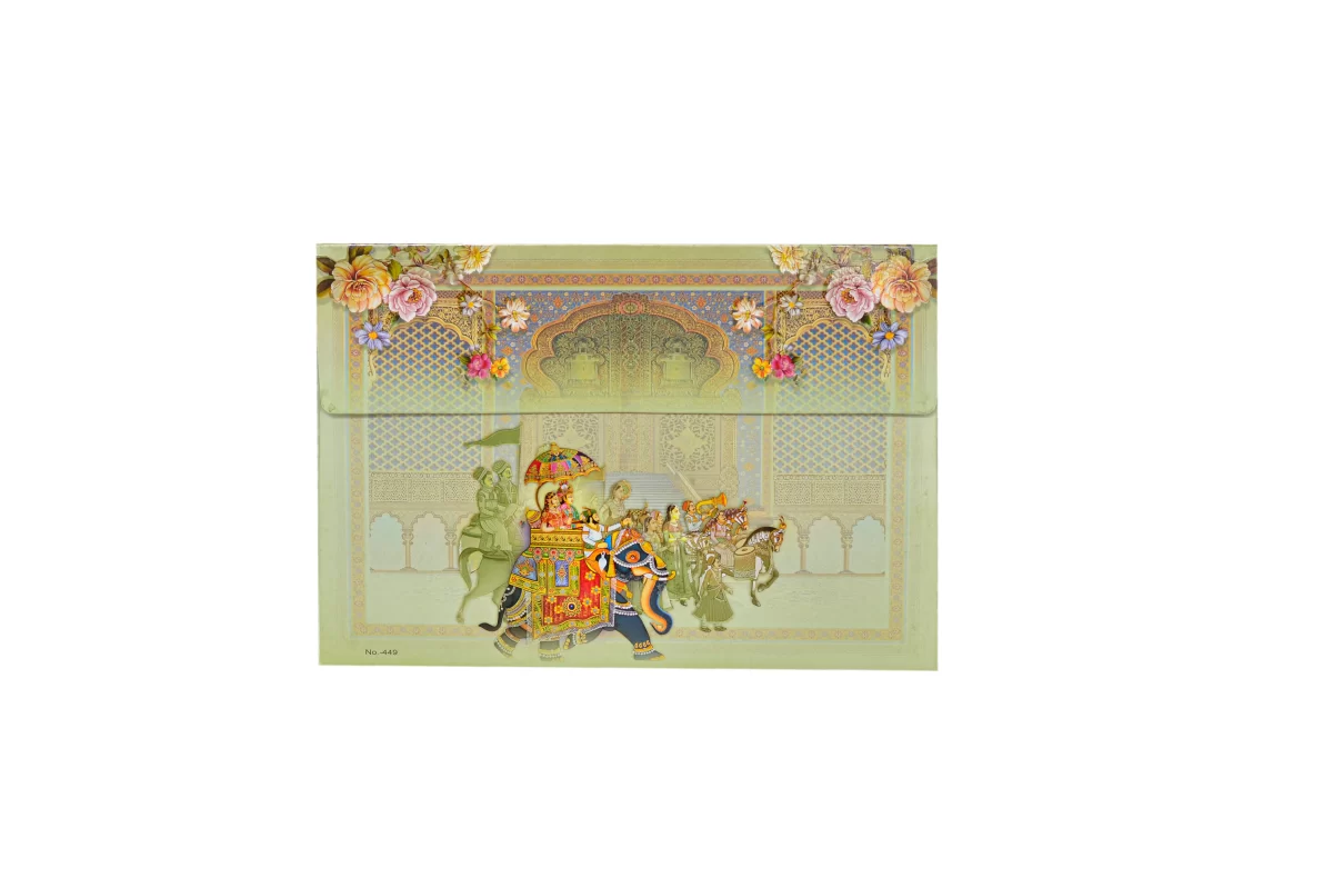 Bride & Groom wedding cards with Golden foil BI-449 - Image 5
