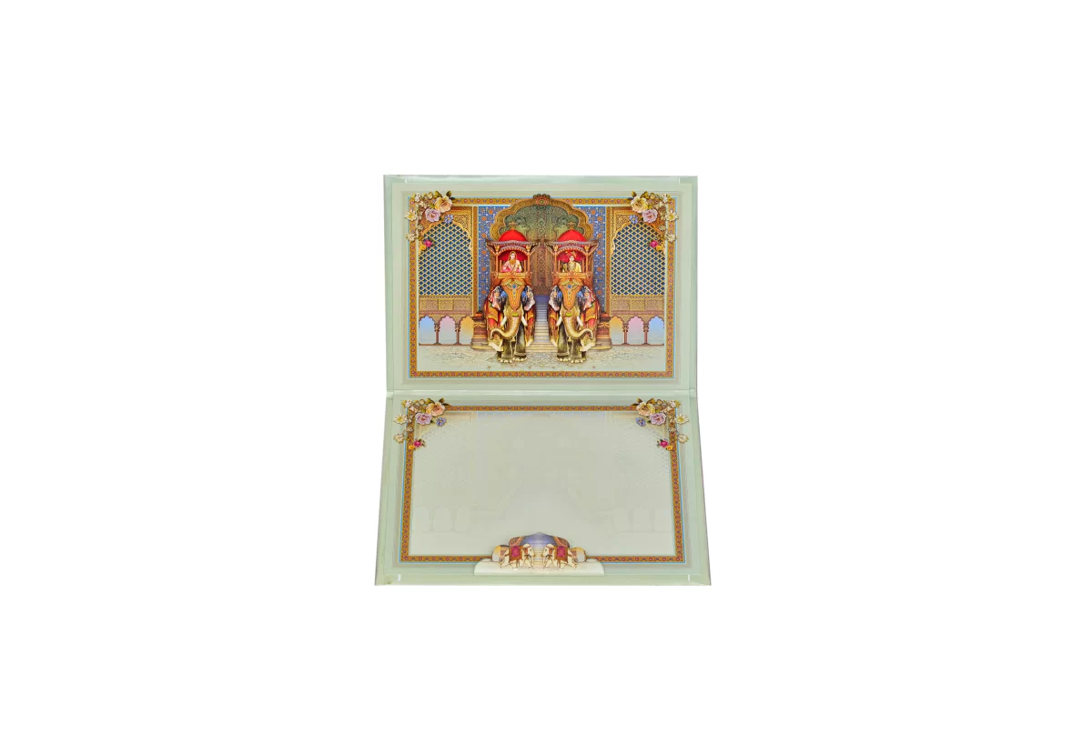 Bride & Groom wedding cards with Golden foil BI-449 - Image 6