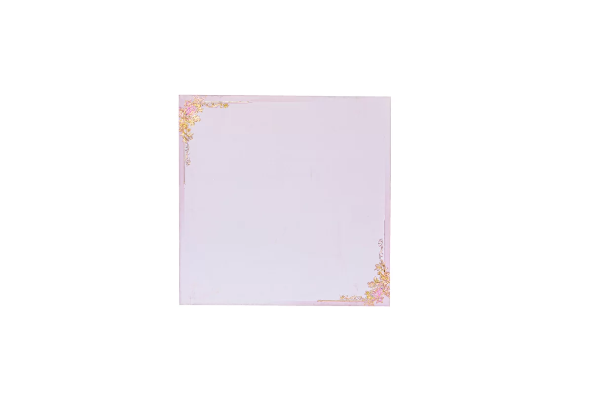 Floral Invitation card with Golden foil and glass sticker BI-451 - Image 4