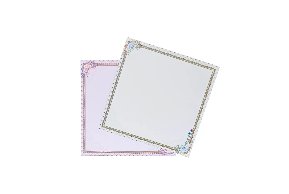 Floral Invitation card with Golden foil and glass sticker BI-452 - Image 6