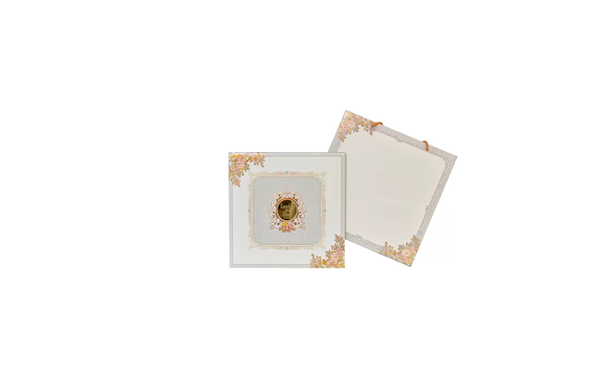 Floral Invitation card with glass sticker BI-455 - Image 2
