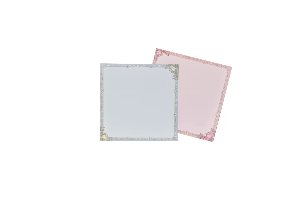 Floral Invitation card with glass sticker BI-455 - Image 6