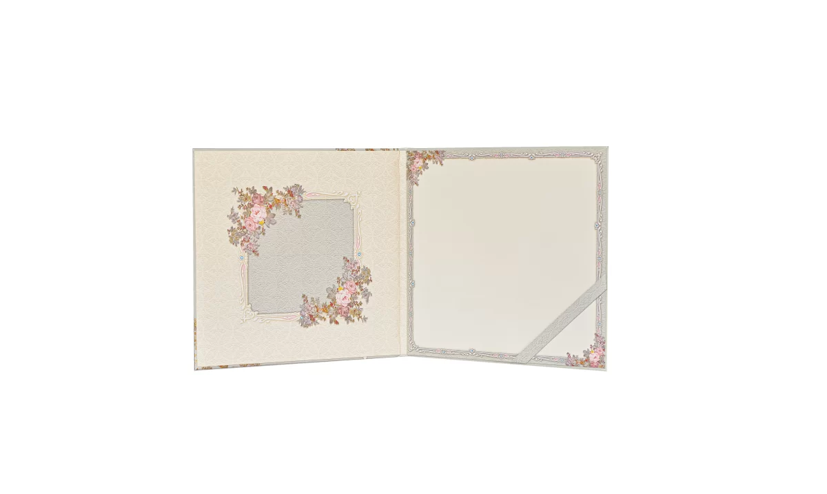 Floral Invitation card with glass sticker BI-455 - Image 7