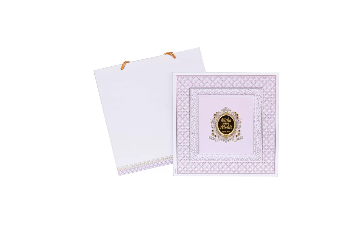 Lavender Invitation Card with glass sticker BI-456 - Image 2