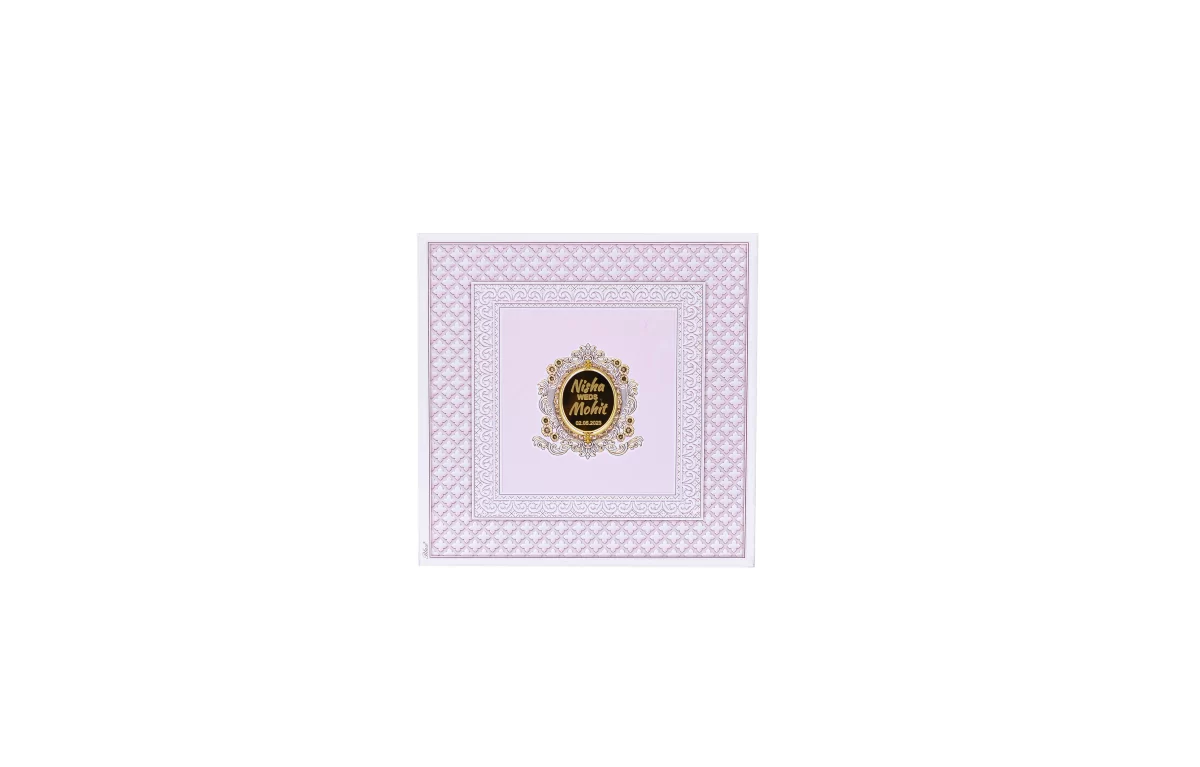 Lavender Invitation Card with glass sticker BI-456 - Image 3